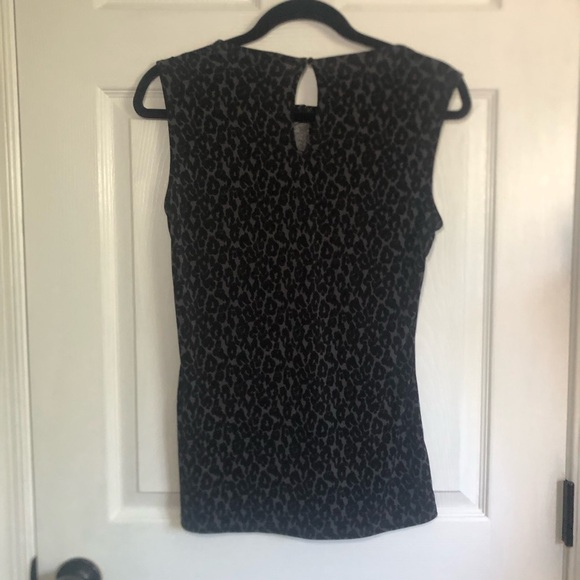 41 Hawthorn Black Gray Leopard Animal Print Sleeveless Top Size M - Picture 5 of 7